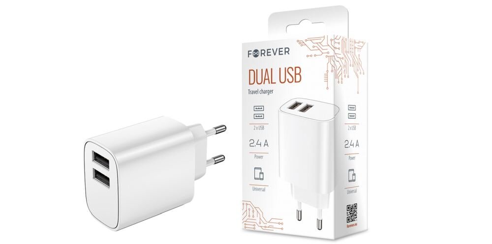 Ładowarka sieciowa<span> Forever </span>LS-03 Biały