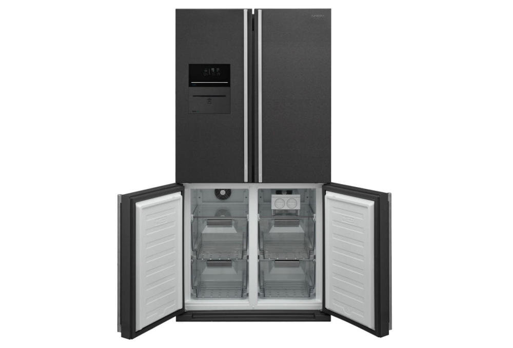 SHARP SJFF-560EVBEU lodówka zamrażarka wysuwane szuflady produkty