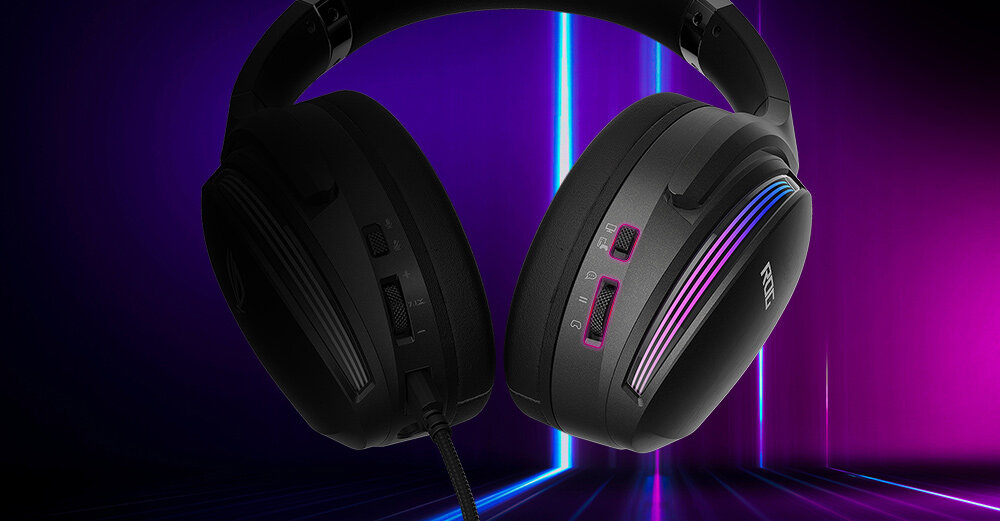 Słuchawki ASUS ROG Fusion II 500 regulacja głośności czat