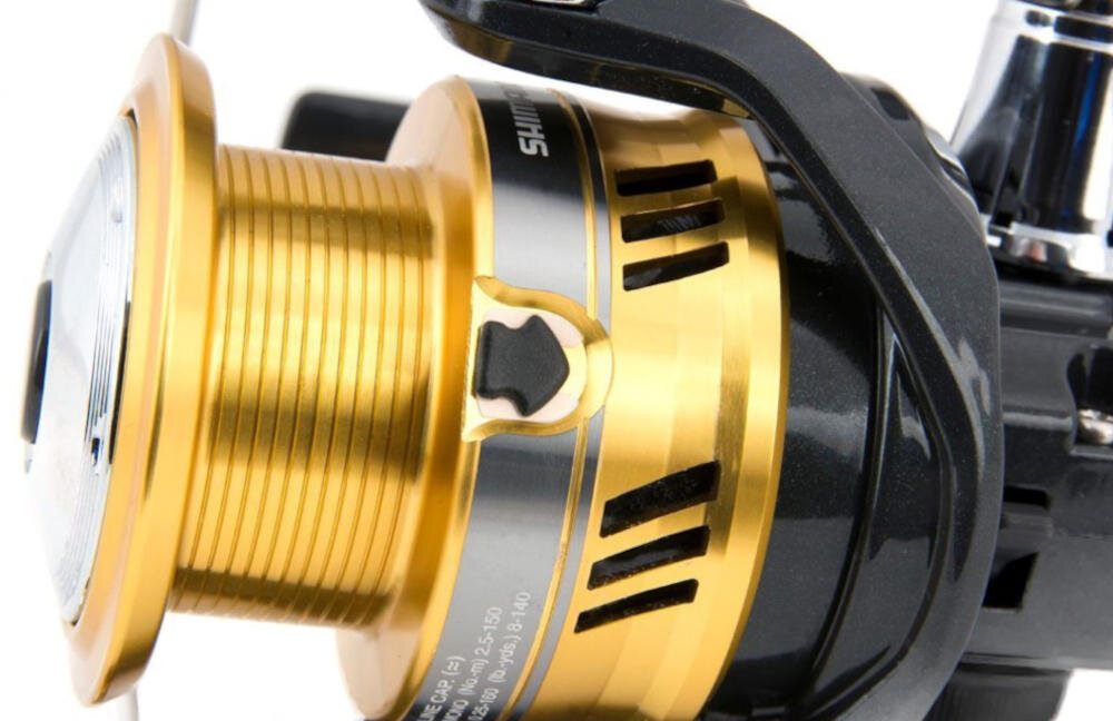 SHIMANO kołowrotek szpula wędkarz hamulec przedni regulacja opór holowanie ryba komfort łowienie