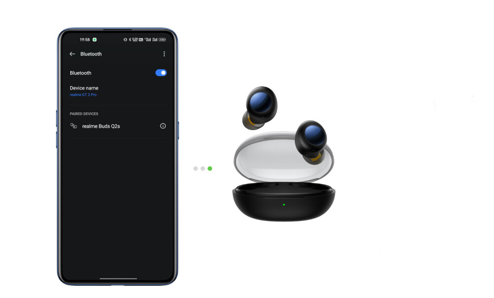 Słuchawki dokanałowe REALME Buds Q2s TWS bluetooth zasięg