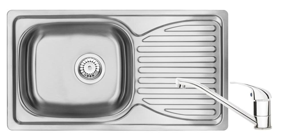 DEANTE Doppio ZENA 0103 zlewozmywak komora blat połysk powierzchnia ociekacz osuszanie naczynia owoce warzywa