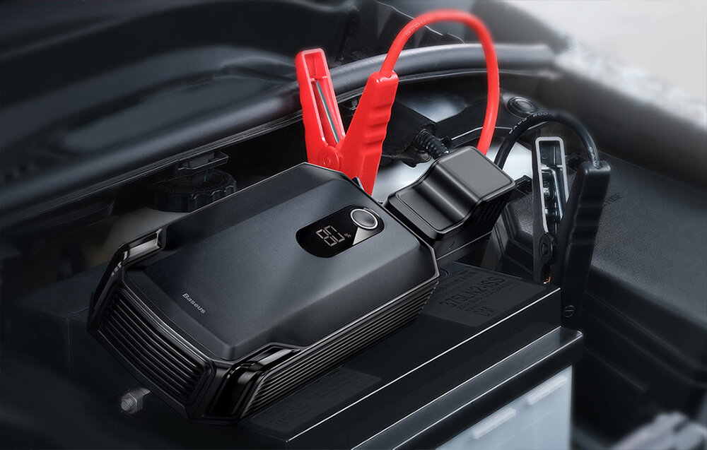 Powerbank / Rozrusznik Baseus Super Energy Car Jump Starter, 12000mAh, 1000A, USB samochód czas prąd rozruchowy szczytowy