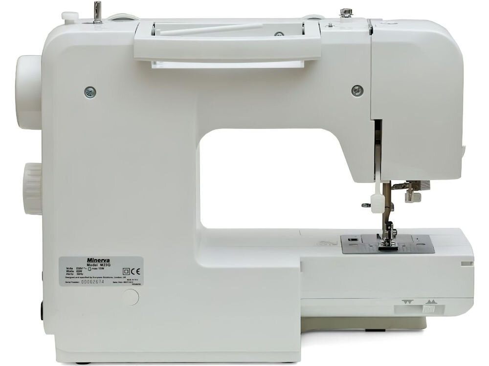 Maszyna do szycia MINERVA M23Q funkcja wyłączania transportu materiału pełna kontrola wykonywanie haftów szycie w nietypowych kierunkach kontrolowanie procesu szycia większa swoboda twórcza realizacja bardziej skomplikowanych projektów 