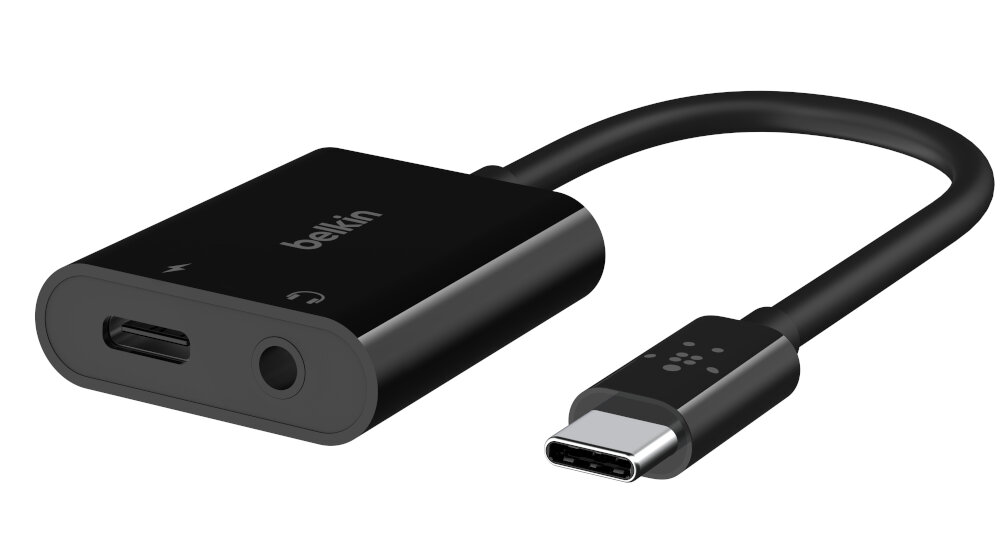 Adapter USB-C - USB-C/Jack 3.5mm BELKIN F7U080BTBLK kompatybilność tablety telefony złącza jakość materiały