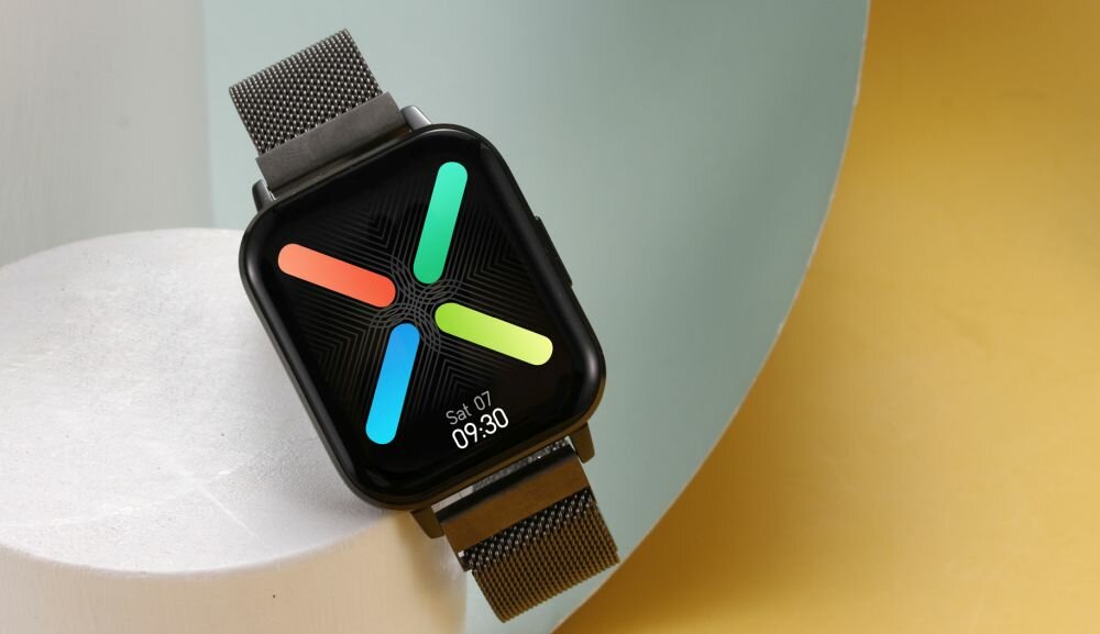 Smartwatche MAXCOM FW45 Aurum 2 ekran bateria czujniki zdrowie sport pasek ładowanie pojemność rozdzielczość łączność sterowanie krew puls rozmowy smartfon aplikacja