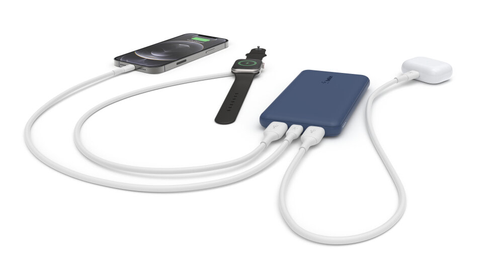 Powerbank BELKIN BPB011BTBL 10000mAh Różowo-złoty ładowanie podróż 3 urządzenia jednocześnie pojemność