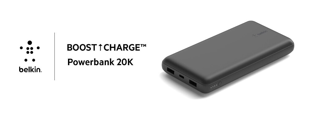 Powerbank BELKIN BPB012BT 20000mAh 15W praktyczny wydajny moc porty usb-c usb-a