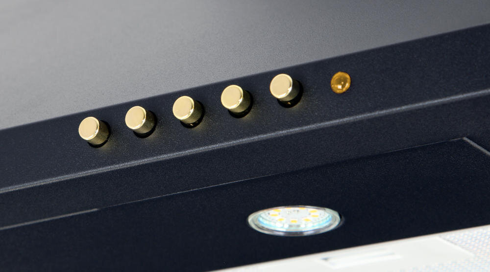 AKPO WK-4 Classic Gold 50 Eco okap oświetlenie led potrawy klimat panel sterowanie dotykowe ustawienia