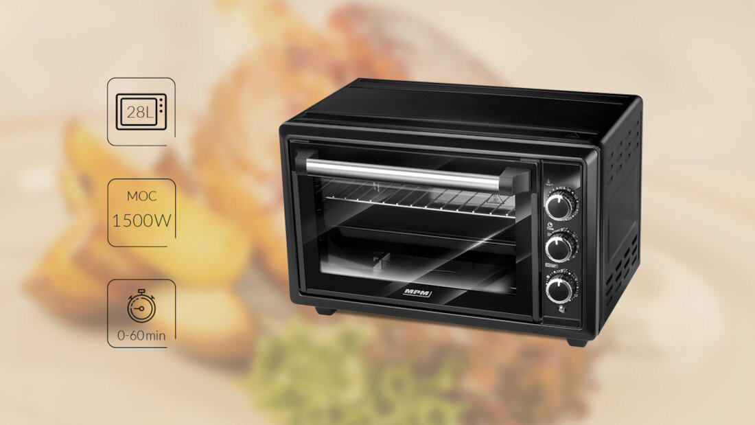 Piekarnik MPM MPE-28/T Czarny pojemnosc 28l