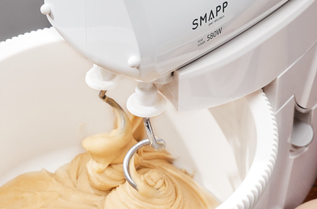 Mikser SMAPP 451.6 Bialy gotowanie dwie obrotowe misy moc 580W duz wydajnosc silnik pojemnosc 3,3l