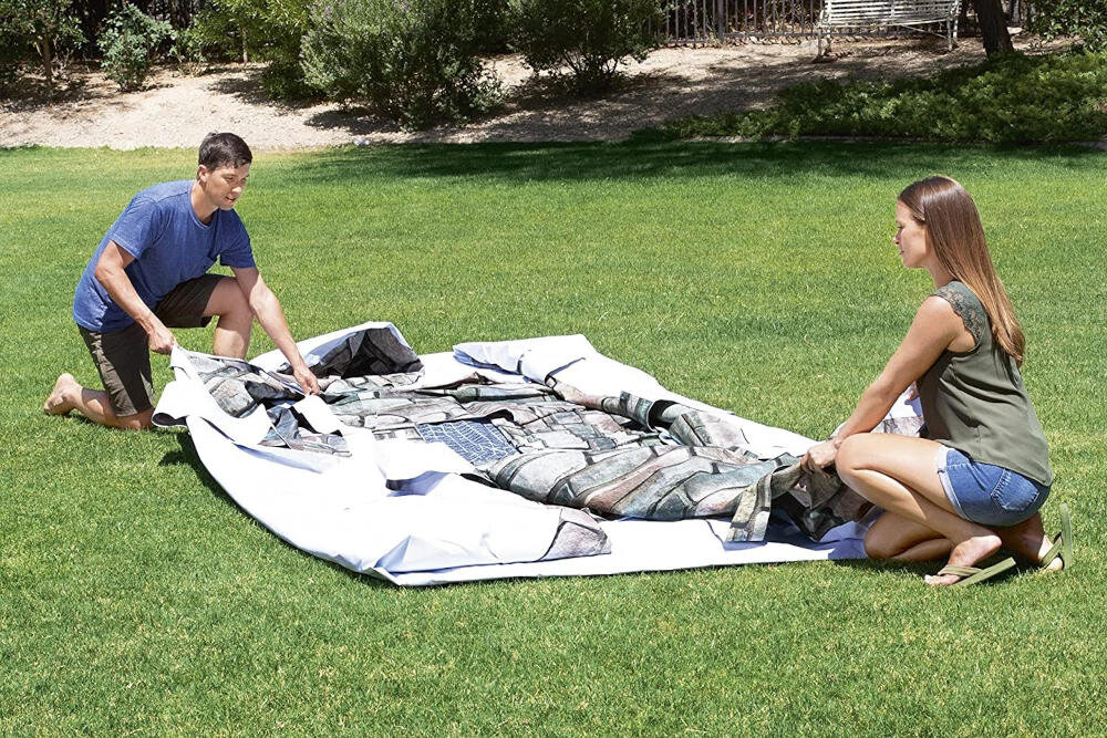 BESTWAY basen owalny basen montaż demontaż szybko wygodnie wąż ogrodowy zawór spust