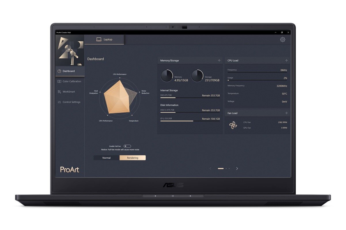 Laptop ASUS ProArt Studiobook Pro16 - ProArt Creator Hub
