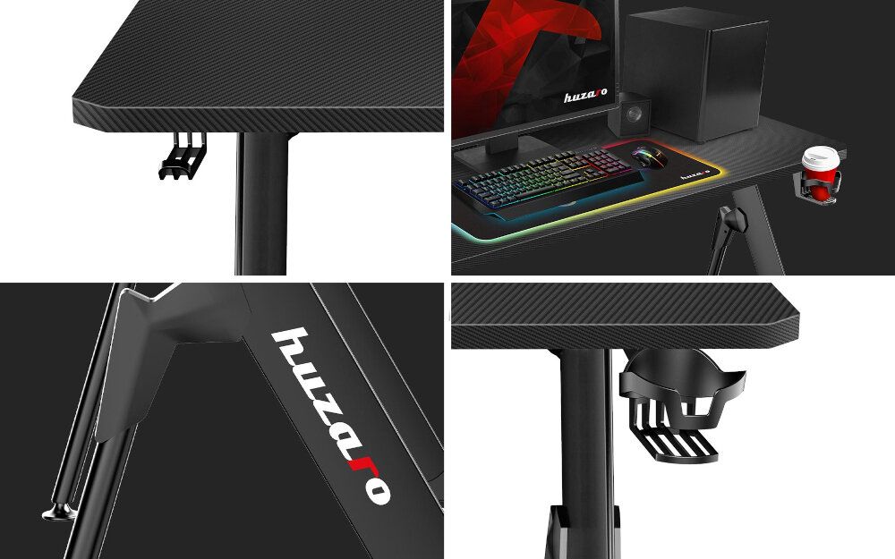 Biurko HUZARO Hero 2.8 gaming powierzchnia smukły elegancki