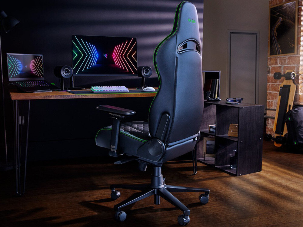 Fotel RAZER Enki Czarno-zielony wytrzymala konstrukcja