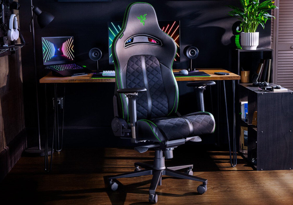 Fotel RAZER Enki Czarno-zielony wymiary mebla