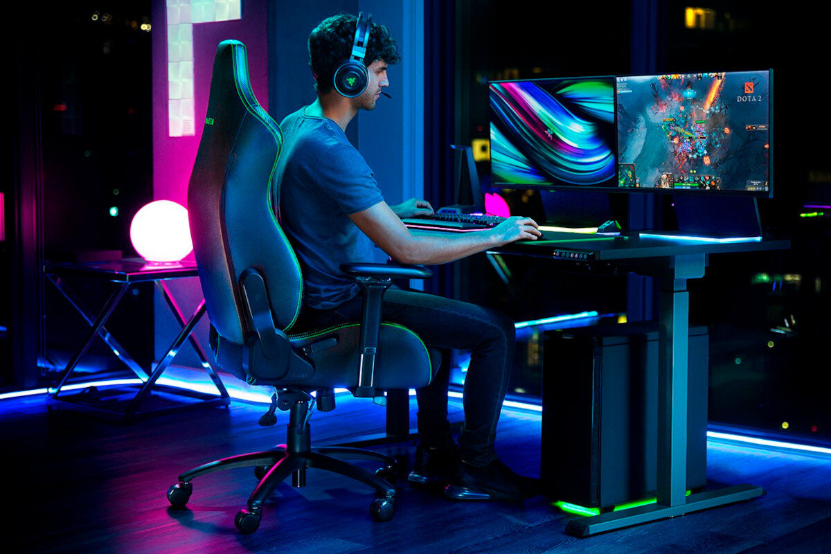 Fotel RAZER Iskur XL Zielony funkcjonalny mebel