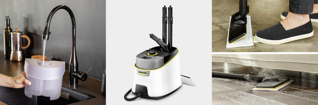 Parownica KARCHER SC 4 Deluxe EasyFix Premium EU 1.513-280.0 Bialy wygodna obsluga