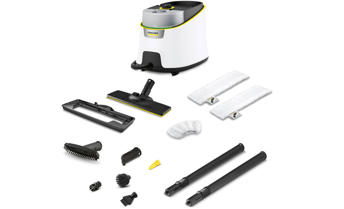 Parownica KARCHER SC 4 Deluxe EasyFix Premium EU 1.513-280.0 Bialy zestaw akcesoria komplet wyposazenie