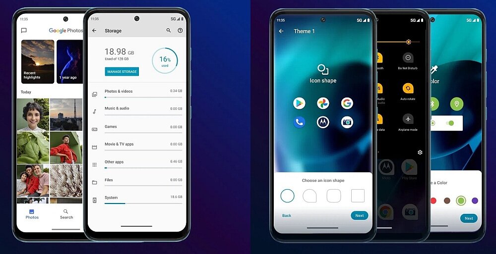 Smartfon MOTOROLA Moto G71   ekran bateria aparat procesor ram pamięć pojemność rozdzielczość zdjęcia filmy opis dane cechy blokady system łączność wifi bluetooth obudowa szkło odporność porty muzyka transfer sieć przekątna matryca waga czujniki