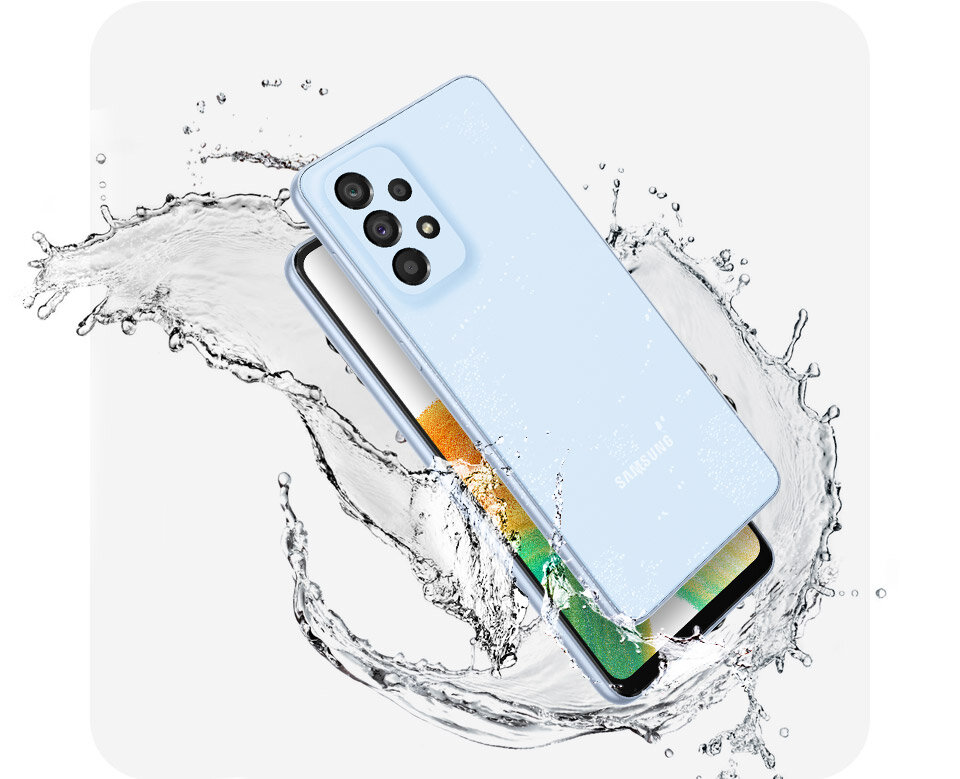 Obudowa Samsunga Galaxy A33 jest odporna na zalanie i zakurzenie zgodnie z normą IP67