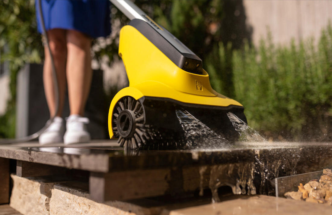 Urzadzenie do czyszczenia KARCHER Patio Cleaner PCL 3-18 1.644-011.0 rezultaty skutecznie efekty mozliwosci mocny silnik wytrzymale dysze