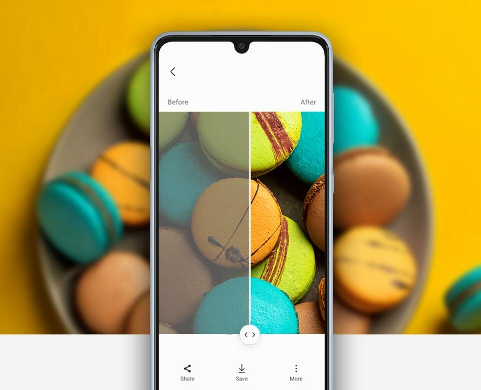 Rozwiązania AI zapewniają poprawę wyglądu zdjęć rejestrowanych smartfonem Galaxy A33 dostępnym w Media Expert