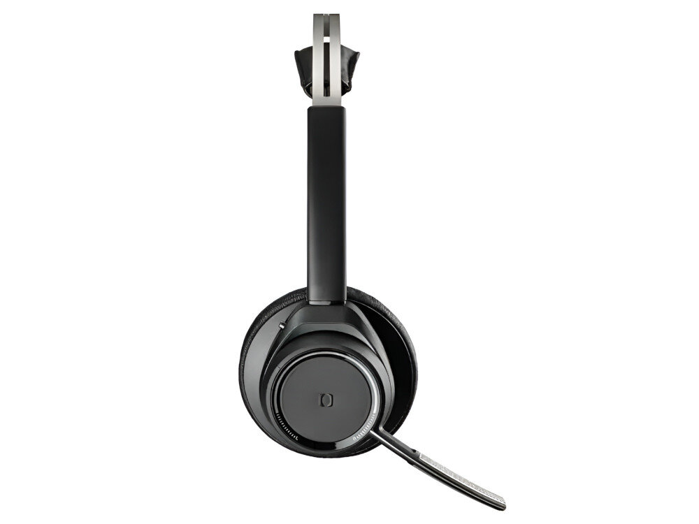 Słuchawki nauszne POLY Voyager Focus UC B825 Czujnik ustawienia mikrofonu dowolną stronę stereo (R/L) przycisków głośności / odtwarzania utworów
