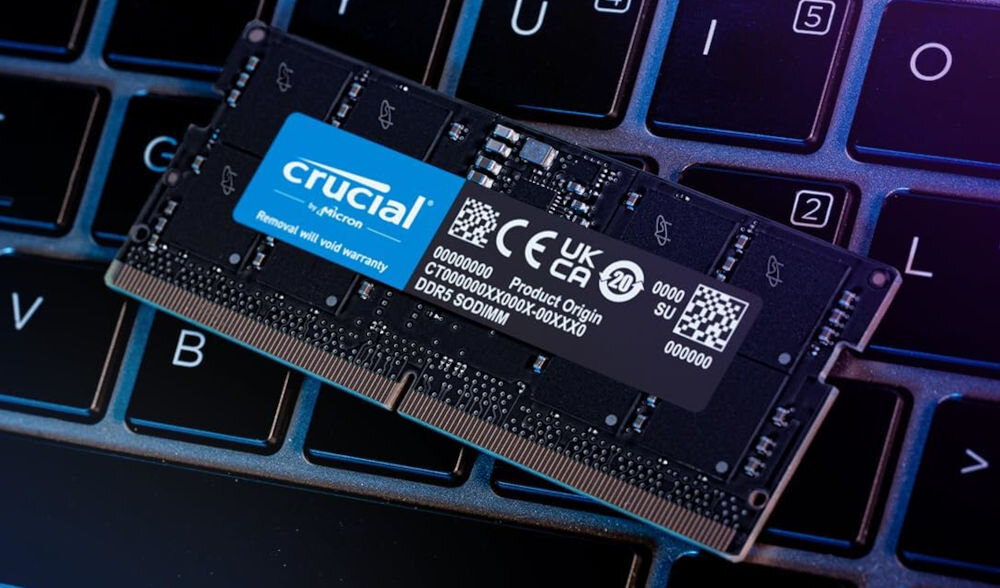 Pamięć RAM CRUCIAL 16GB 4800MHz CT16G48C40S5 1,75-krotnie szybsza transmisja danych dwuktornie większa przepustowość wysoka wydajność