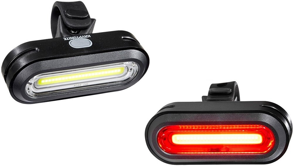 Zestaw lampek rowerowych KRYPTONITE Alley F150 - Avenue R75 - 4 tryby pracy 