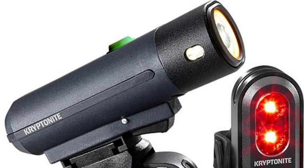 Zestaw lampek rowerowych KRYPTONITE Street F500 - Avenue R45 - wskaznik baterii