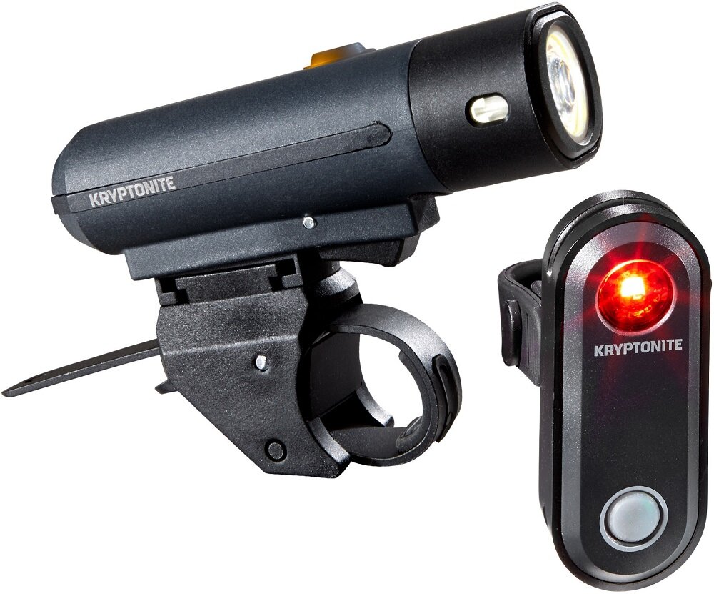 Zestaw lampek rowerowych KRYPTONITE Street F150 - Avenue R30 - 4 tryby pracy
