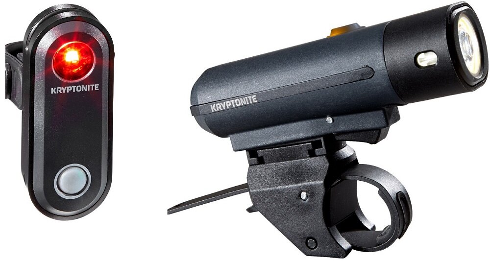 Zestaw lampek rowerowych KRYPTONITE Street F150 - Avenue R30 - wskaznik baterii