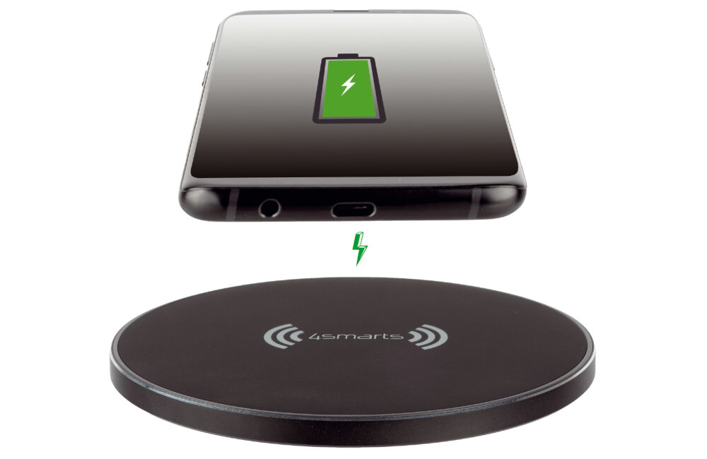 Ładowarka indukcyjna 4SMARTS Voltbeam Style 4S466178 15W Czarny wydajność zasilanie