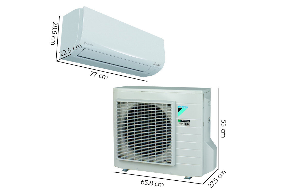 Klimatyzator DAIKIN Split Sensira Siesta 3,5 KW z montazem Mobilne wymiary rozmiar