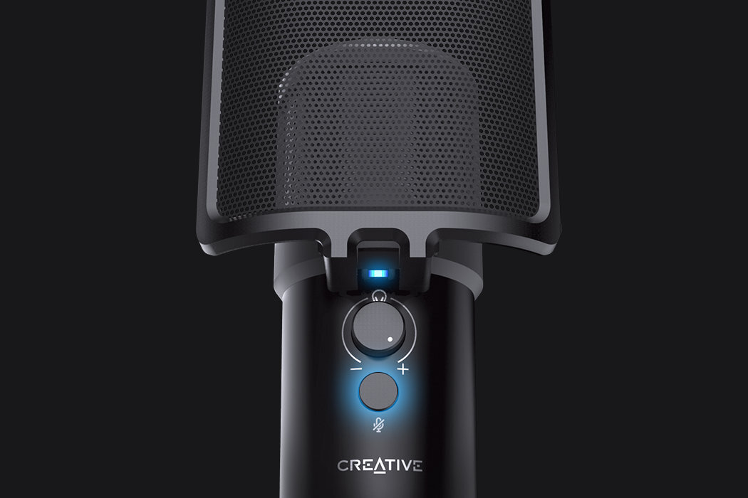 Mikrofon CREATIVE Live Mic M3 przycisk wyciszania wskaźnik LED