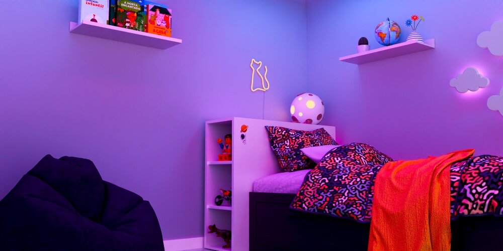 Neon LED FOREVER LIGHT Kot RTV100209 haczyki montaż ściana światło rozproszenie salon sypialnia pokój dziecka