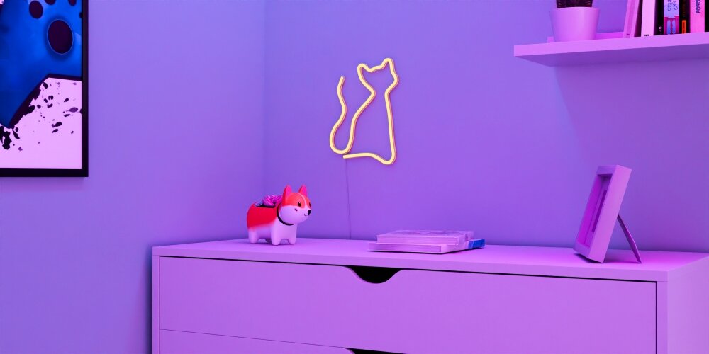 Neon LED FOREVER LIGHT Kot RTV100209 wykonanie rachunki prąd energooszczędność trwałość