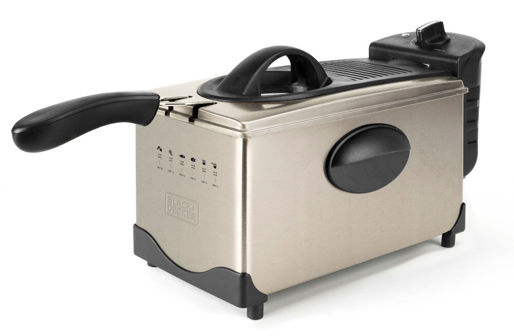 Frytkownica BLACK&DECKER ES9730040B regulacja temperatury pokrywka z okienkiem Filtr antyzapachowy