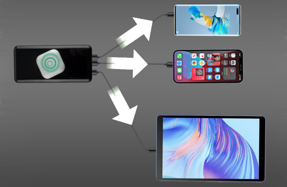 Powerbank 4SMARTS Ultimate 2 10000mAh Czarny indukcyjne zasilanie system technologia quick charge