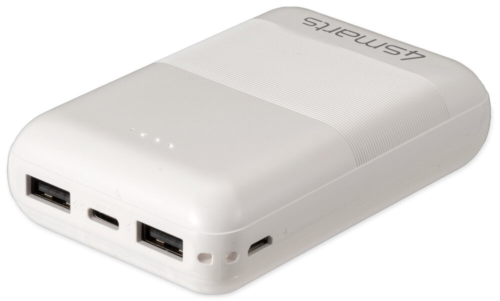 Powerbank 4SMARTS VoltHub Go2 10000mAh Biały wzornictwo nowoczesność styl lekkość waga 
