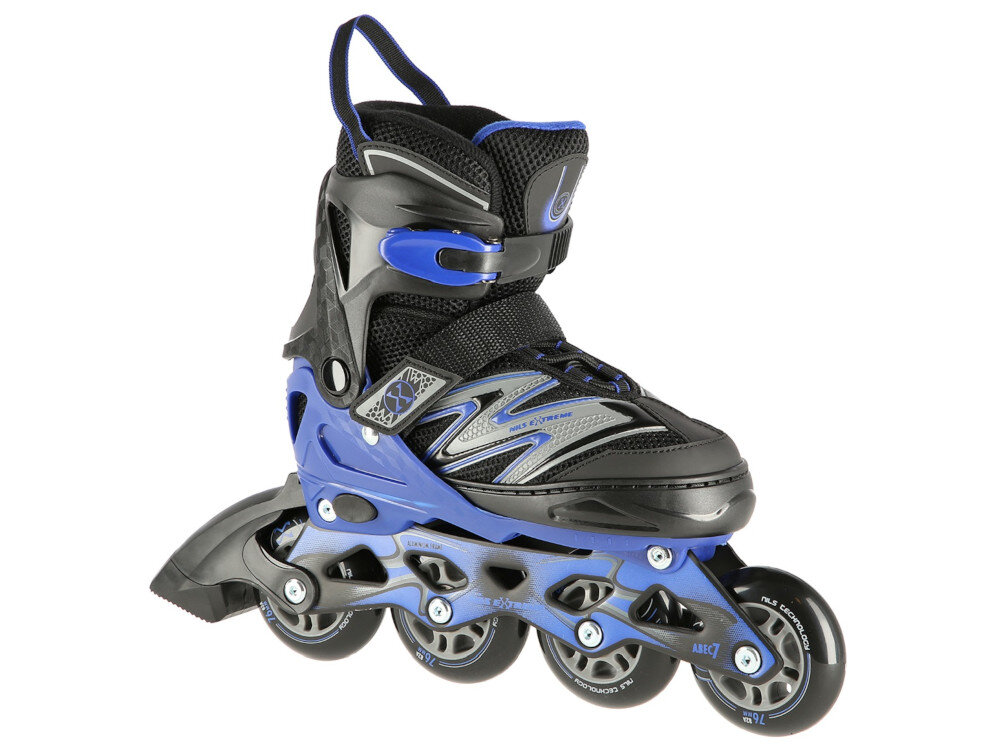 Łyżworolki NILS EXTREME NA11010 (rozmiar 35-38) dedykowane najmłodszym rolkarzom wytrzymała skorupa wysokiej jakości kółka i łożyska możliwość regulacji rozmiaru do 35 do 38