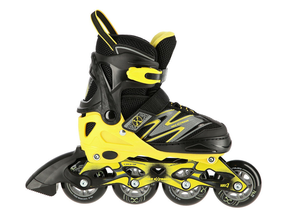 Łyżworolki NILS EXTREME NA11010 (rozmiar 39-42) dedykowane najmłodszym rolkarzom wytrzymała skorupa wysokiej jakości kółka i łożyska możliwość regulacji rozmiaru do 35 do 38