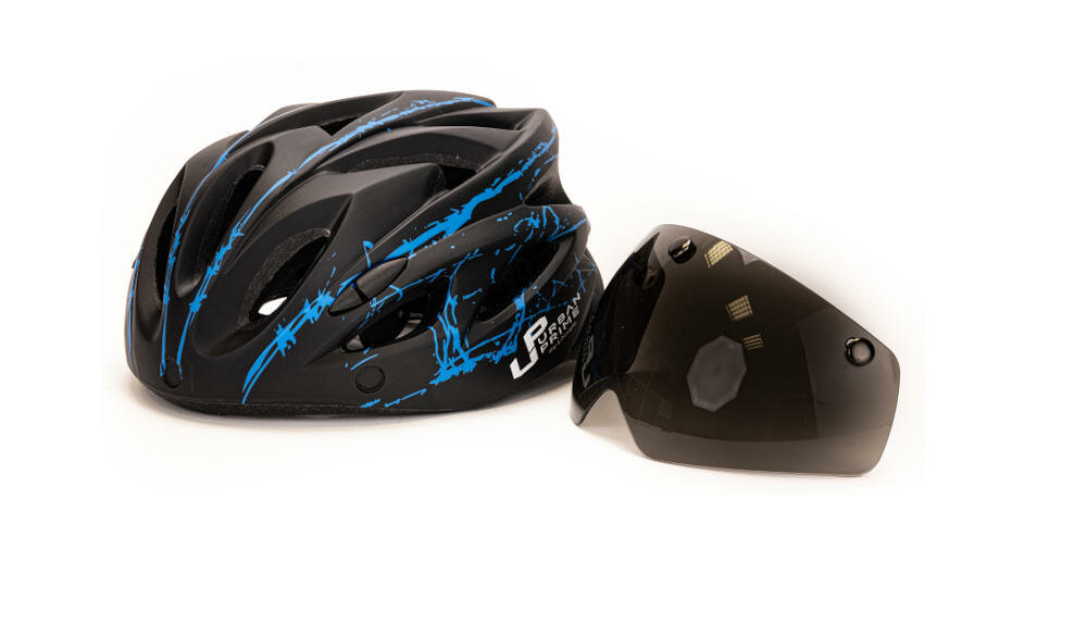 URBAN PRIME kask wizjer szybka odpinana osłona przeciwsłoneczna rower