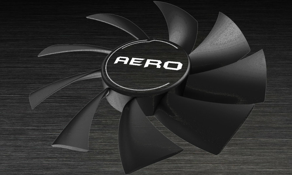 MSI GeForce RTX 3050 Aero ITX LHR 8GB wentylator