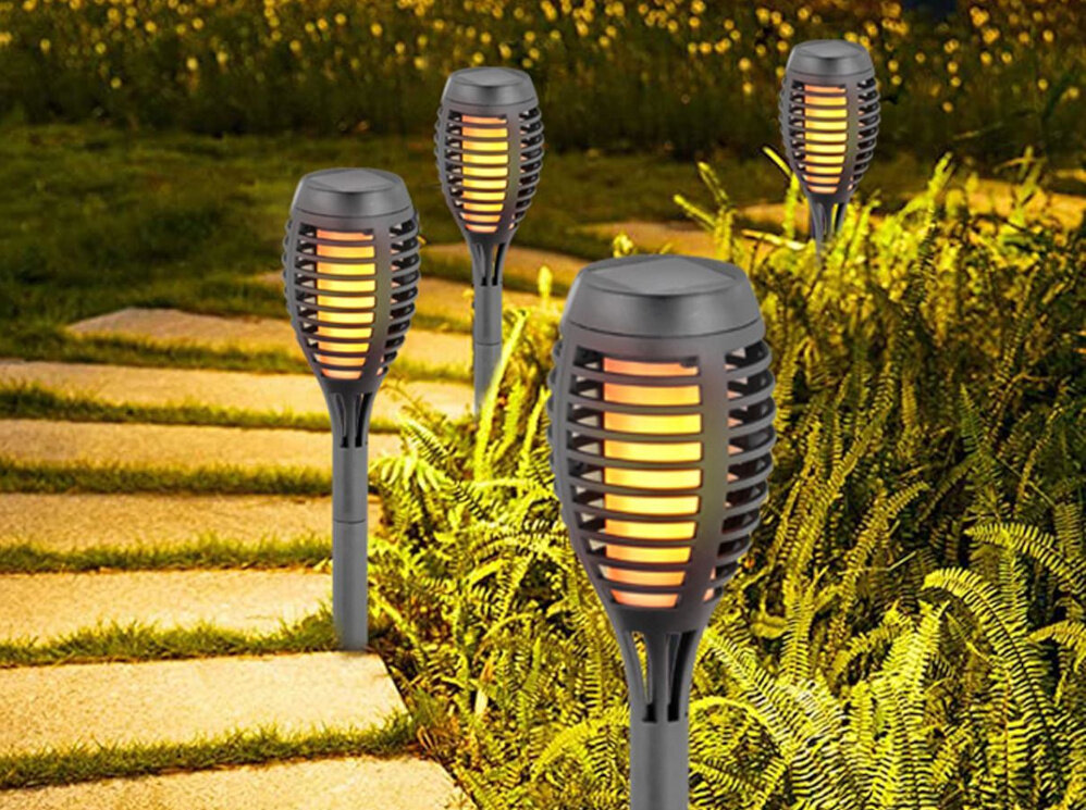 Lampa solarna SASKA GARDEN 1039909 5 szt. oswietlenie ogrodu magiczne oswietlenie pochodnia