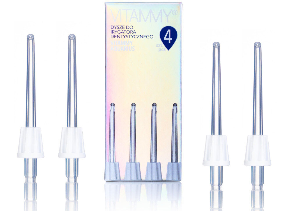 Oryginalna końcówka do irygatora VITAMMY TOW012767 (4 szt.) (Delikatna dla zębów) wygląd design prezentacja wizualizacja Świeżość jamy ustnej