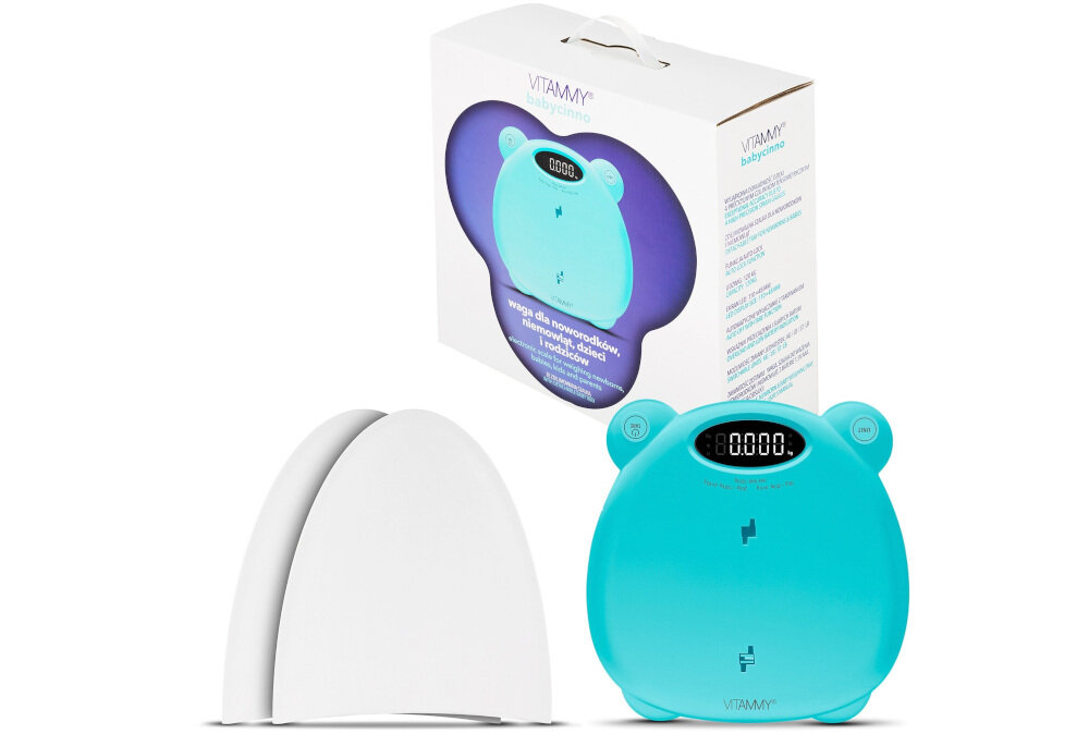 Waga dla niemowląt VITAMMY Babycinno kolorowe dodatki światełka przyciski