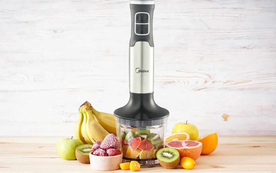 Blender MIDEA BH1001W wytrzymaly solidna obudowa ostrza ze stali nierdzenej mocny silnik