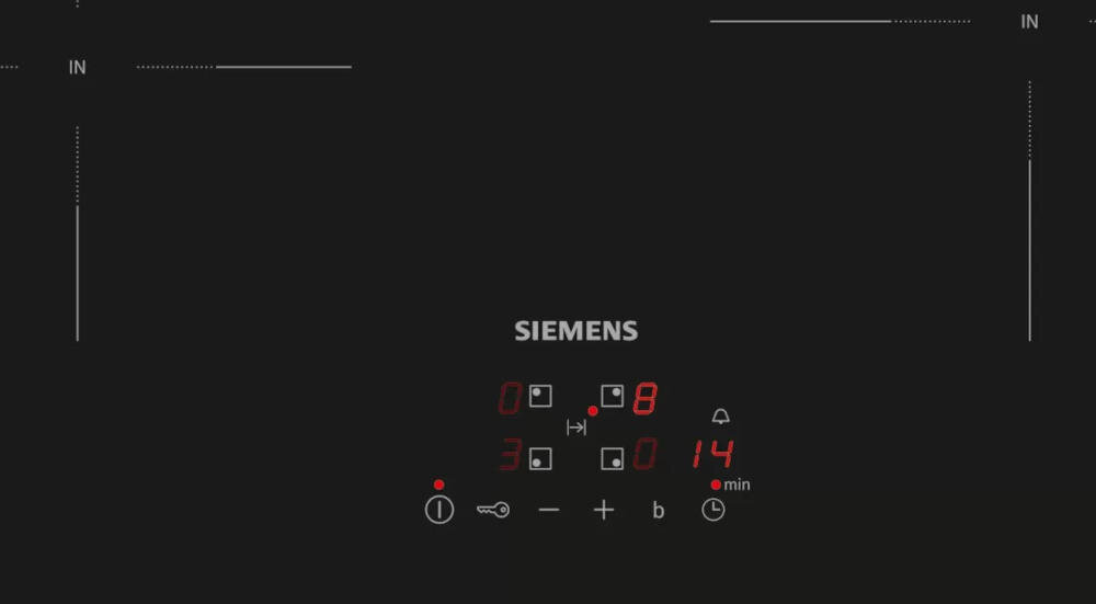 SIEMENS płyta dotykowe sterowanie szkło czujniki dotyk komfort panel sterujący łatwe użycie intuicyjny booster